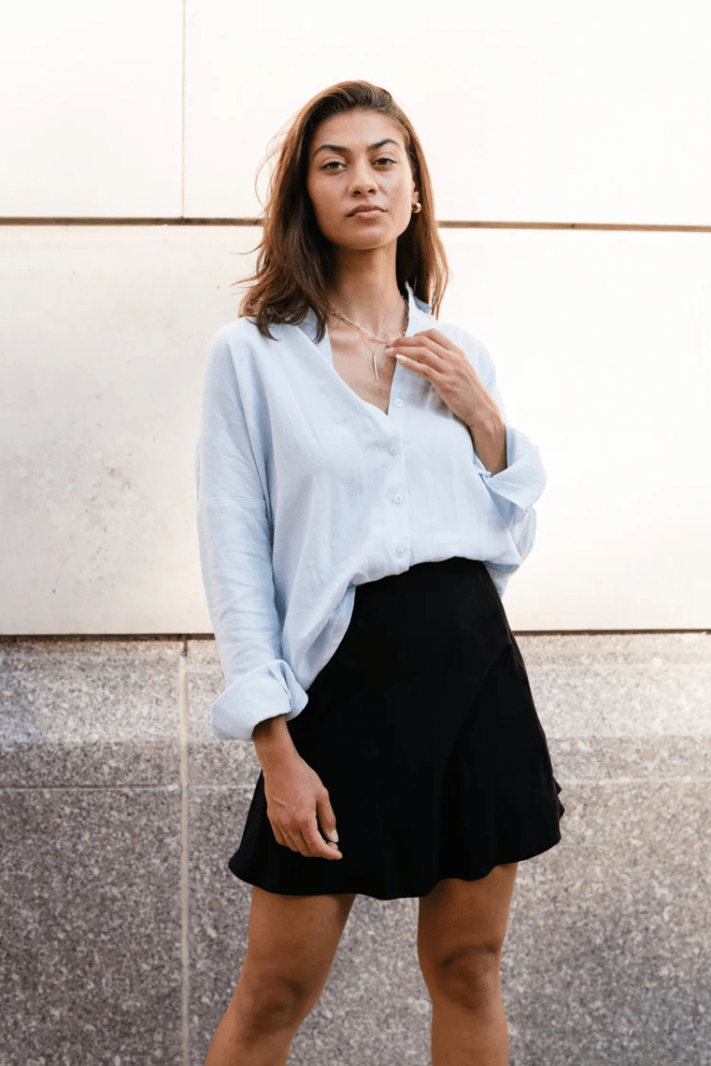 Closet Hero Shirt in Sky - Natalie Busby - Archery Close