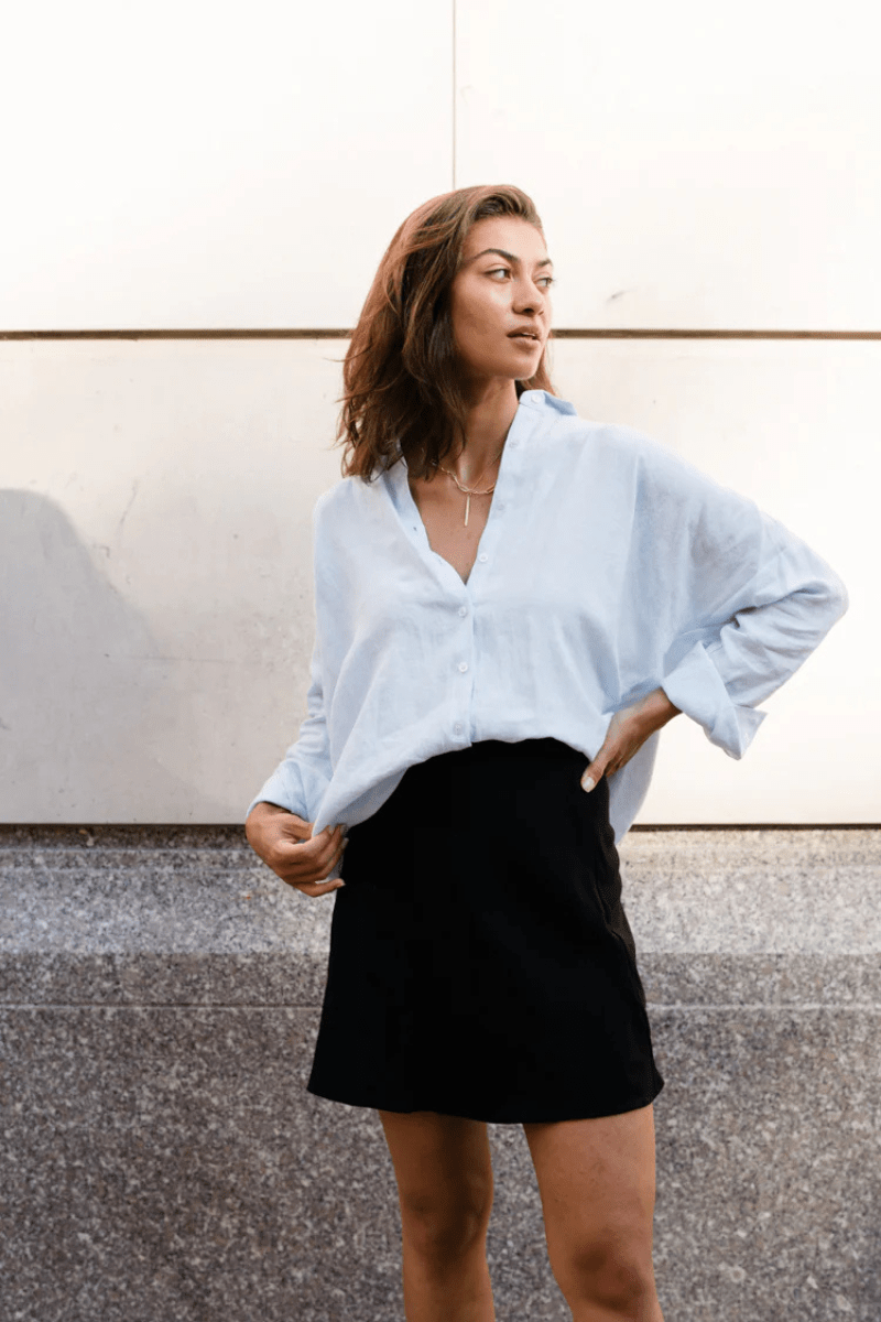 Closet Hero Shirt in Sky - Natalie Busby - Archery Close