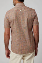 Copper Daisies Short Sleeve Shirt - Stone Rose - Archery Close