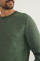 Corbet Quilted Crewneck - Marine Layer - Archery Close