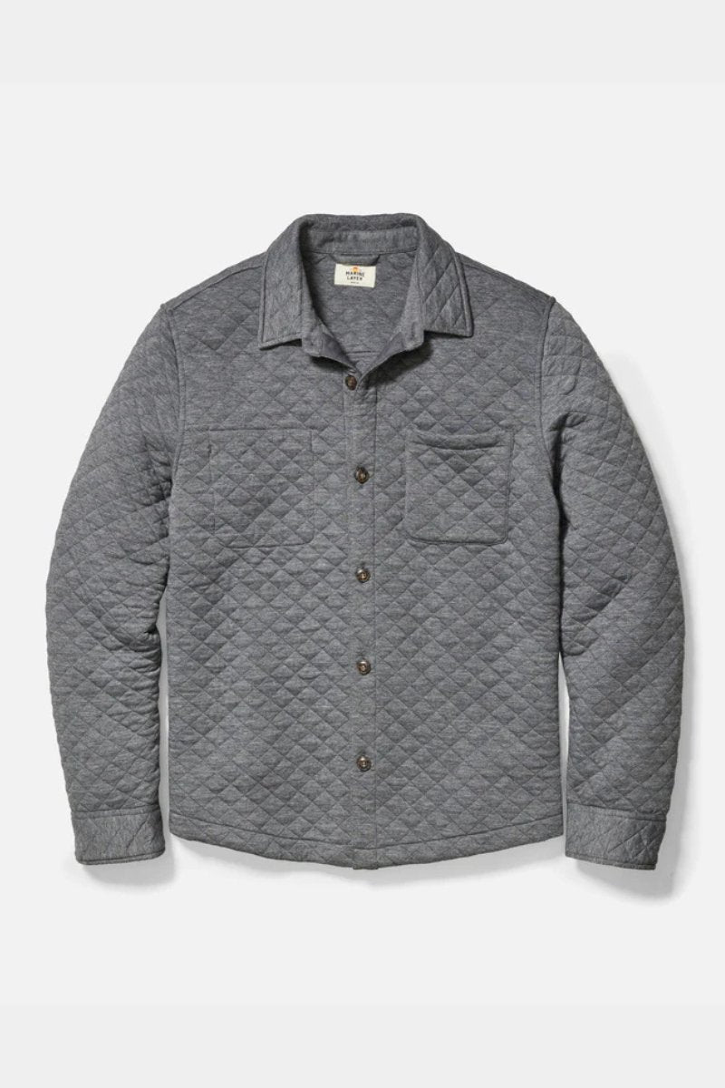 Corbet Quilted Overshirt - Marine Layer - Archery Close