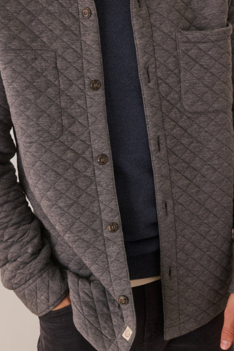 Corbet Quilted Overshirt - Marine Layer - Archery Close