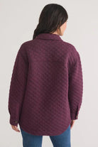 Corbet Shirt Jacket in Deep Plum - Marine Layer - Archery Close