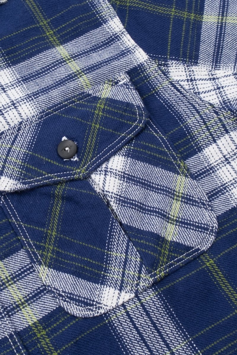 Currant Blue Wing Plaid - Freenote Cloth - Archery Close