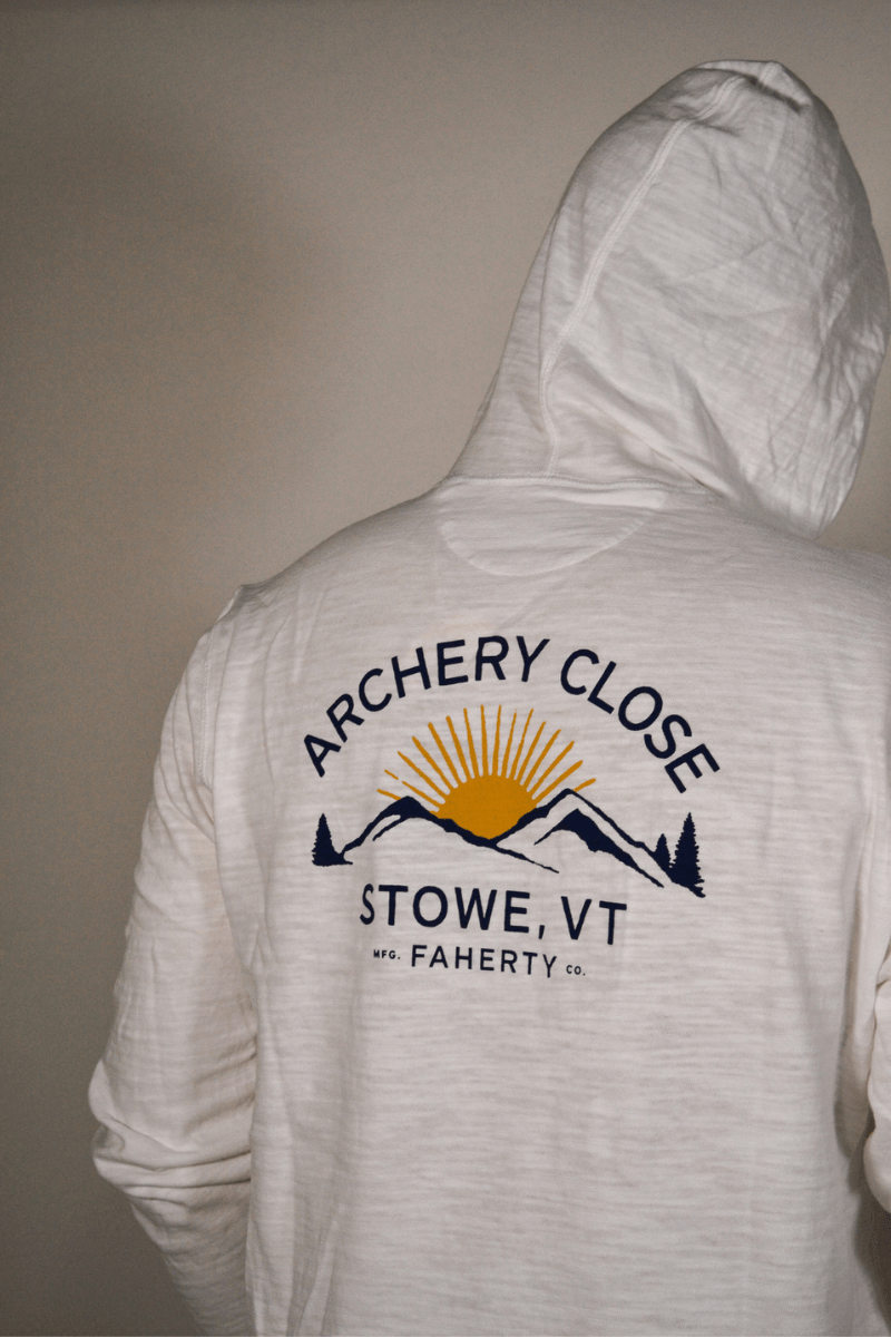 Custom AC Sunwashed Slub Hoodie - Faherty Brand - Archery Close