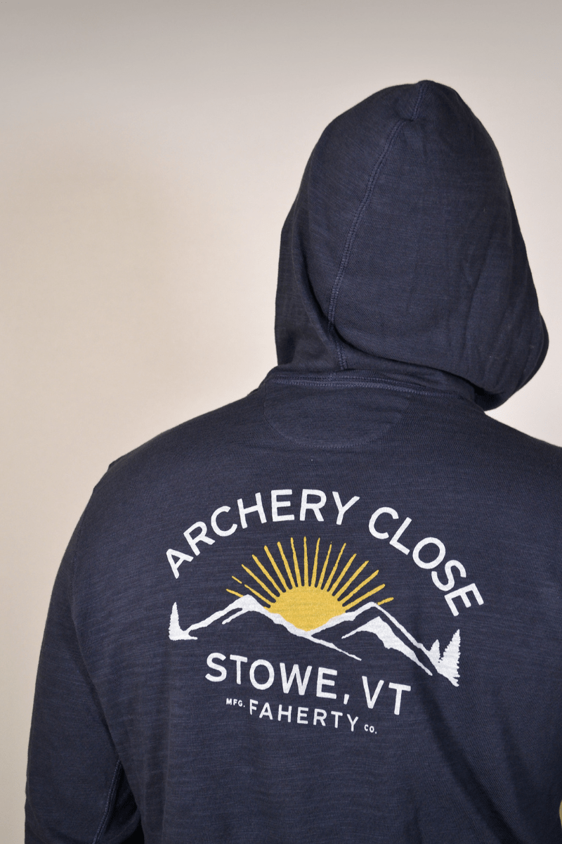 Custom AC Sunwashed Slub Hoodie - Faherty Brand - Archery Close