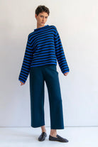 Dylan Stripe Sweater in Navy Blue - DemyLee - Archery Close