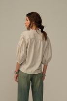 Edith Blouse in Cream Stripe - Road to Nowhere Clothing - Archery Close