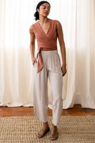 Elastic Barrel Pant in Oyster - Natalie Busby - Archery Close