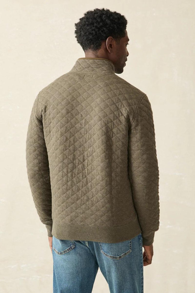 Epic Quilted Fleece Pullover - Faherty Brand - Archery Close