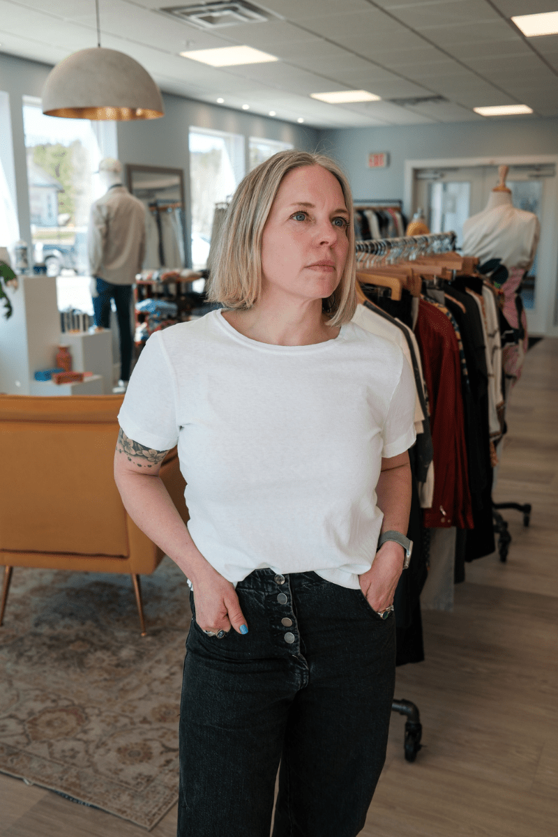 Everyday Crewneck in White - Archery Close - Archery Close