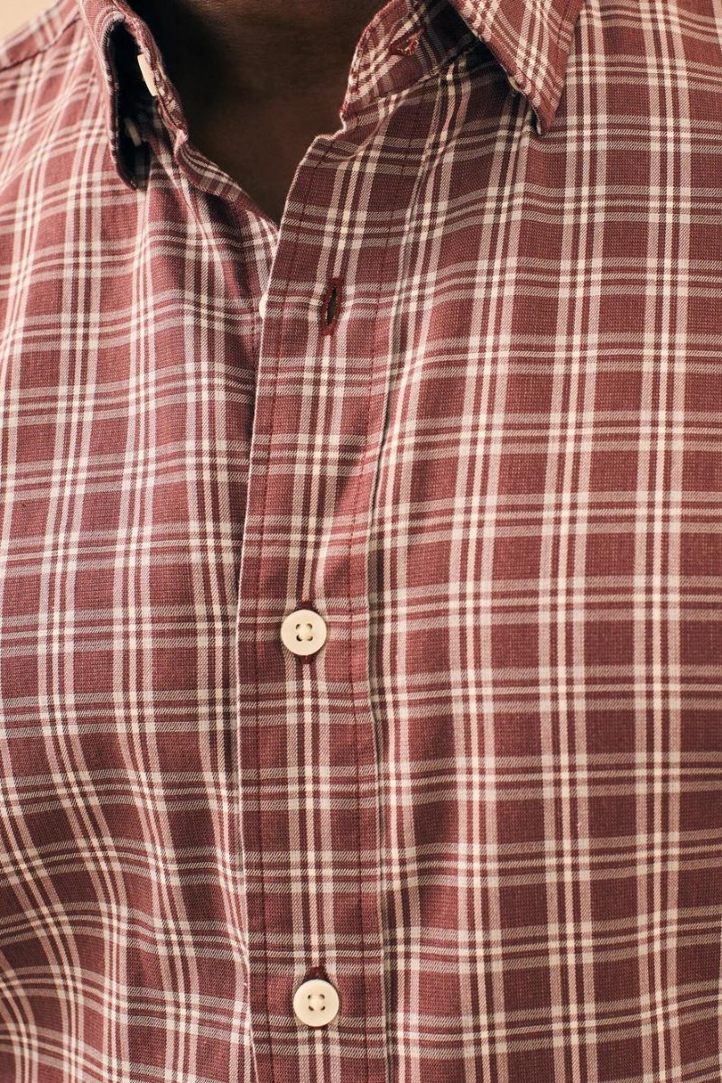 Faherty Brand Movement Shirt Brick Roads Plaid - Archery Close Men's