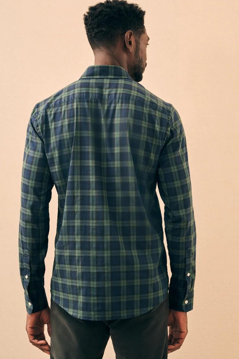 Faherty Brand Movement Shirt in Blackwatch Plaid - Archery Close Men's