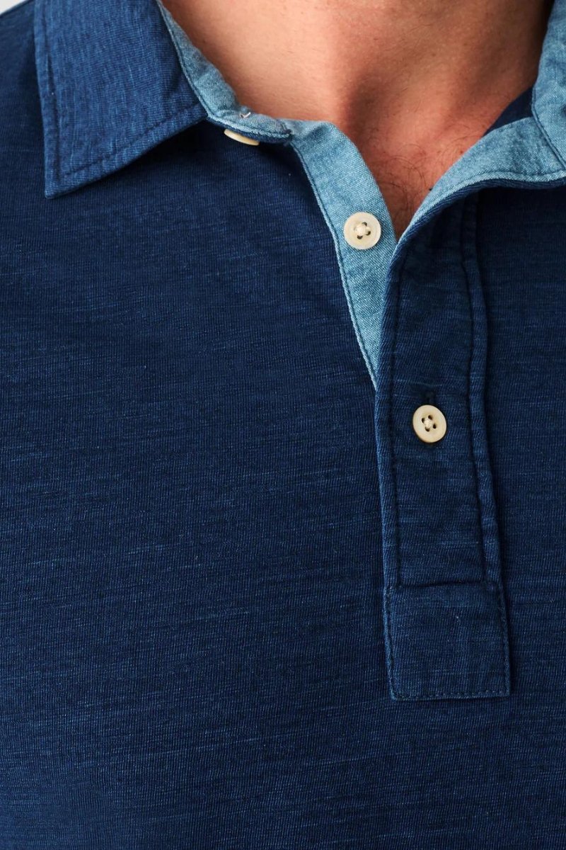 Faherty Brand SS Indigo Polo - Archery Close Men's