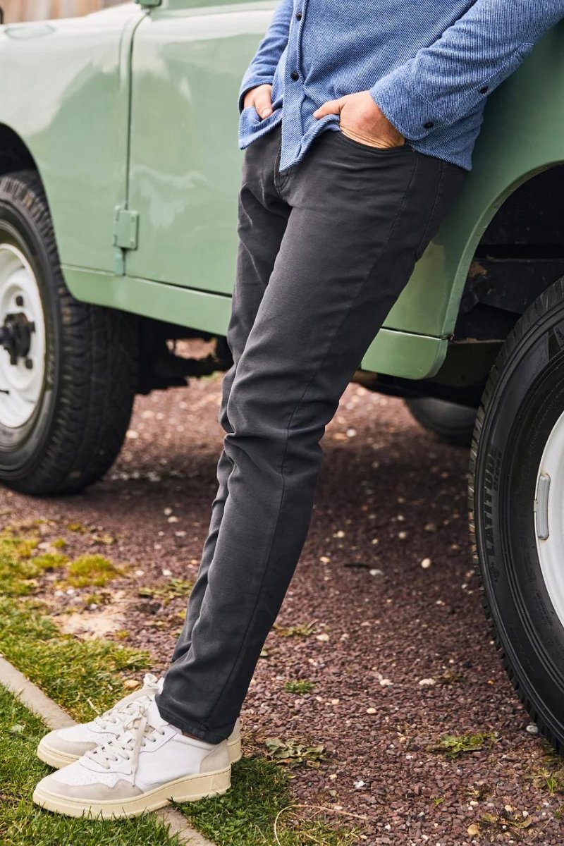 Faherty Brand Stretch Terry 5 Pocket - Onyx Black - Archery Close Men's