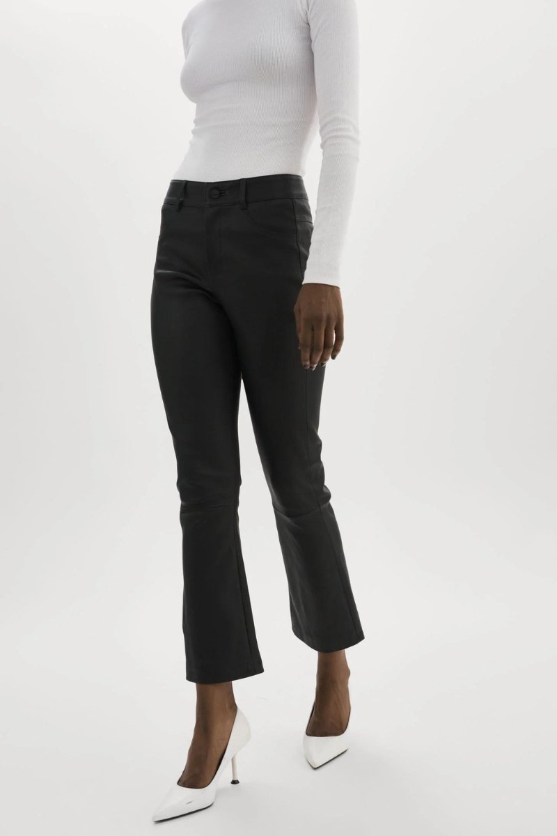 Faris Black Leather Pant - Lamarque - Archery Close