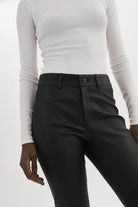 Faris Black Leather Pant - Lamarque - Archery Close