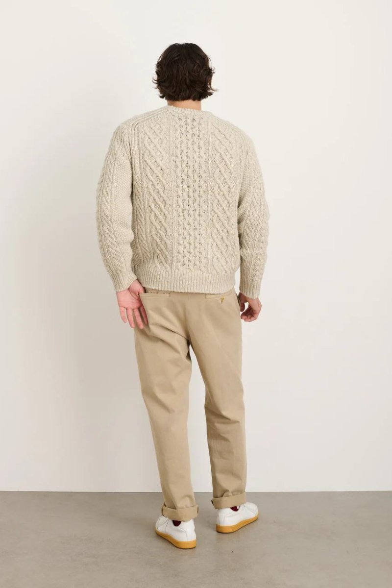 Fisherman Cable Crewneck in Donegal Wool - Alex Mill - Archery Close