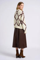 Floyd Skirt in Chocolate - Suncoo Paris - Archery Close