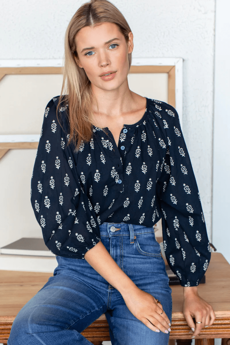 Frances Blouse 2 in Marguerite Organic 2 - Emerson Fry - Archery Close