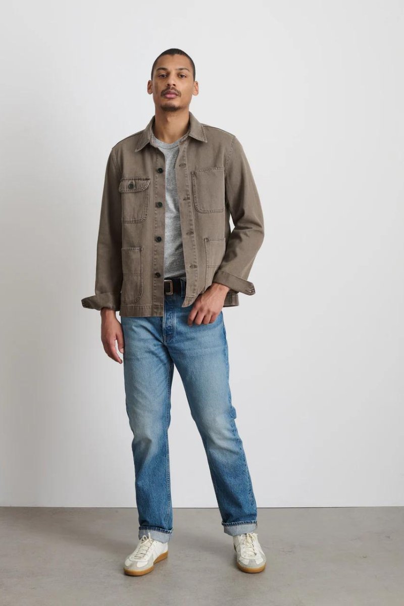 Garment Dyed Work Jacket in Recycled Denim - Alex Mill - Archery Close