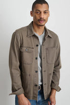 Garment Dyed Work Jacket in Recycled Denim - Alex Mill - Archery Close