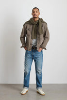 Garment Dyed Work Jacket in Recycled Denim - Alex Mill - Archery Close