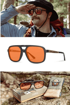 Glacier - Matte Black Sunglasses - Shwood Eyewear - Archery Close