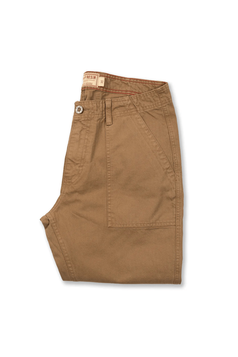 Herringbone Brigade Pant in Khaki - Iron and Resin - Archery Close