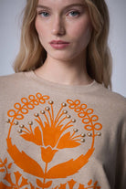 Indian Block Flock Sweatshirt - Manoush - Archery Close