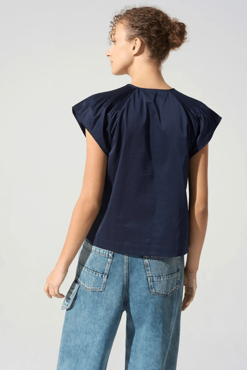 Indigo Fonce Blouse - Cotelac - Archery Close