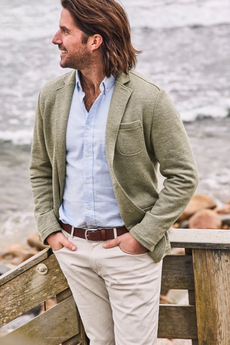 Inlet Knit Blazer - Faherty Brand - Archery Close