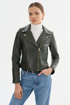 Kelsey Leather Biker Jacket - Lamarque - Archery Close