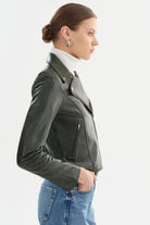 Kelsey Leather Biker Jacket - Lamarque - Archery Close