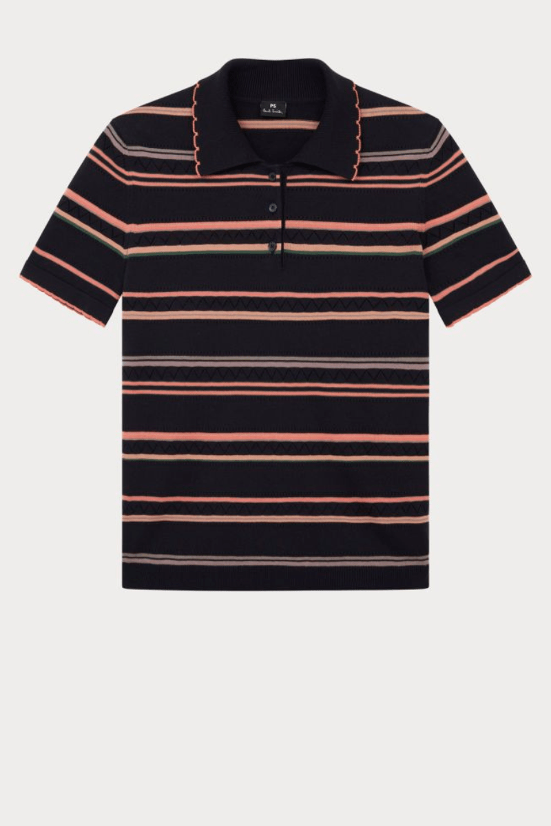 Knitted SS Top in Very Dark Navy - Paul Smith - Archery Close
