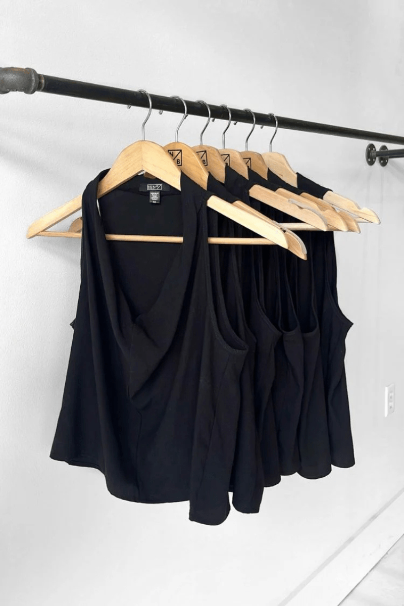 Laid Back Cowl Top in Black - Natalie Busby - Archery Close