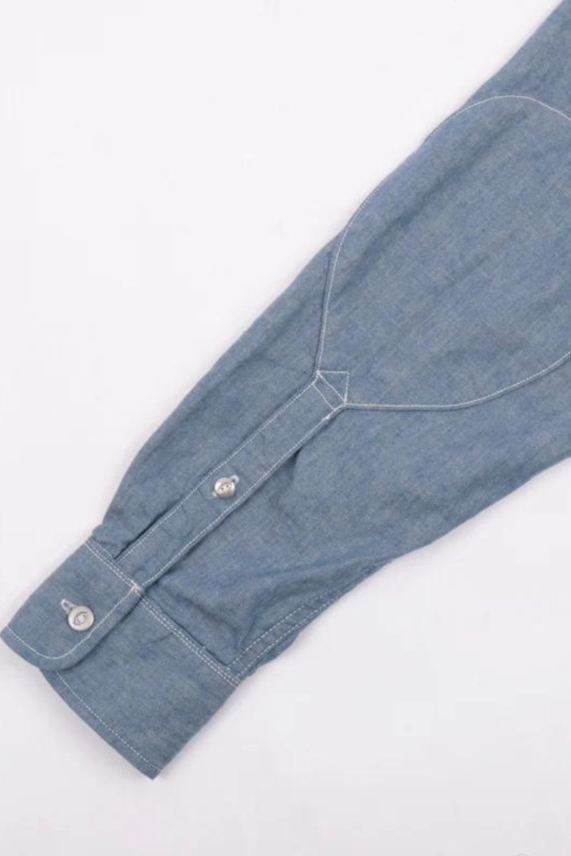 Lambert Herringbone Chambray - Freenote Cloth - Archery Close