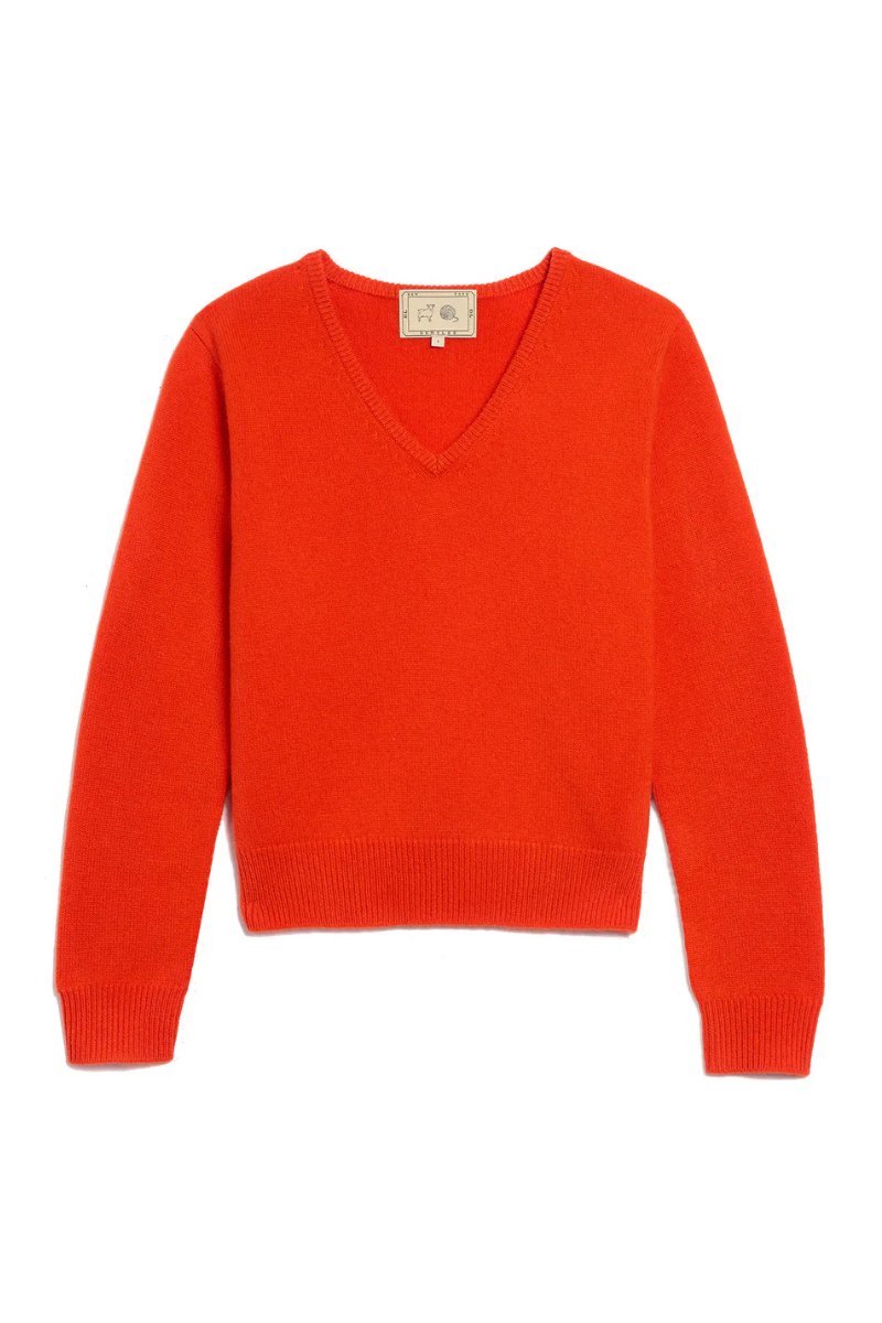 Lia Sweater in Red Orange - DemyLee - Archery Close