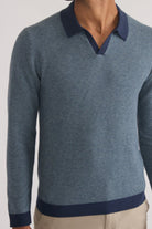 Liam Long Sleeve Sweater Polo - Marine Layer - Archery Close