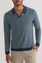 Liam Long Sleeve Sweater Polo - Marine Layer - Archery Close