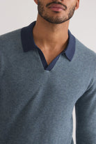 Liam Long Sleeve Sweater Polo - Marine Layer - Archery Close