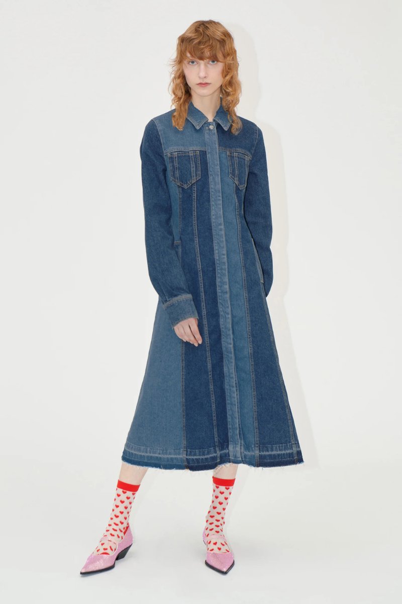 Long Sleeve Denim Dress - Stine Goya - Archery Close