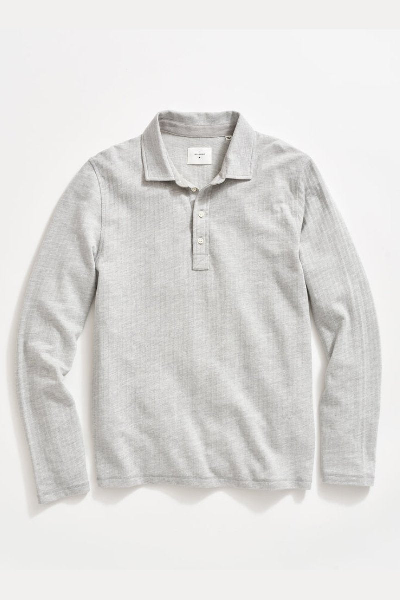 Long Sleeve Herringbone Polo - Billy Reid - Archery Close