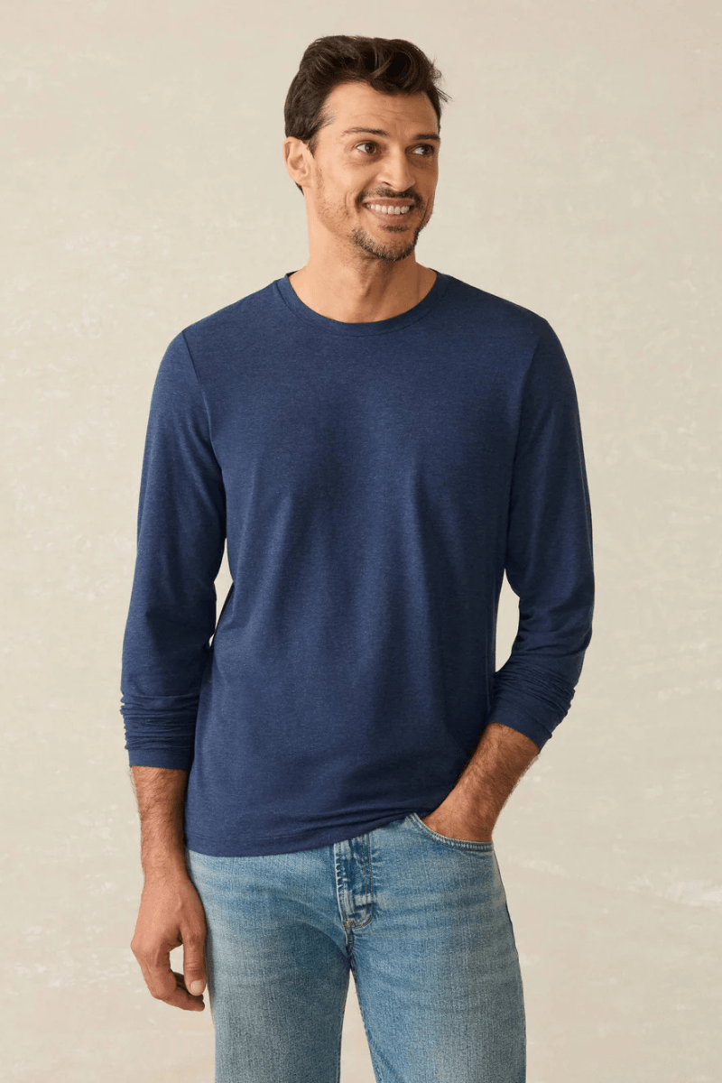Long Sleeve Movement T Shirt - Faherty Brand - Archery Close