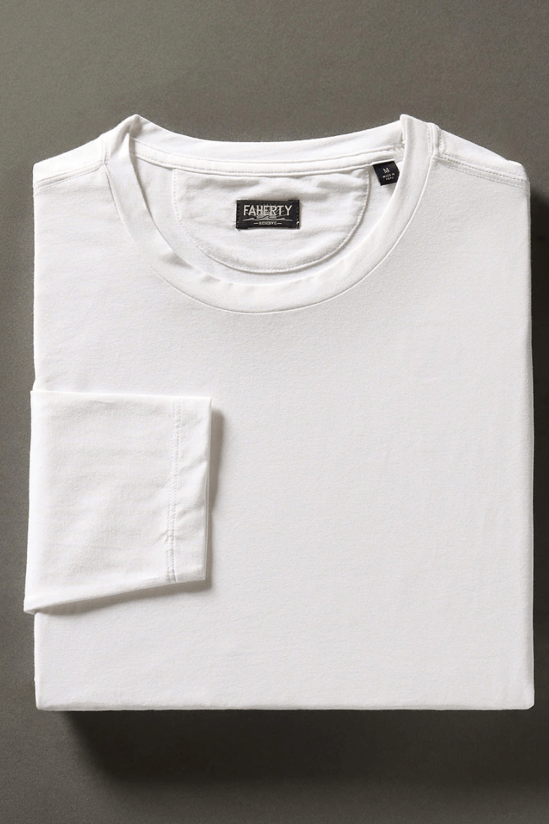 Long Sleeve Movement T Shirt - Faherty Brand - Archery Close
