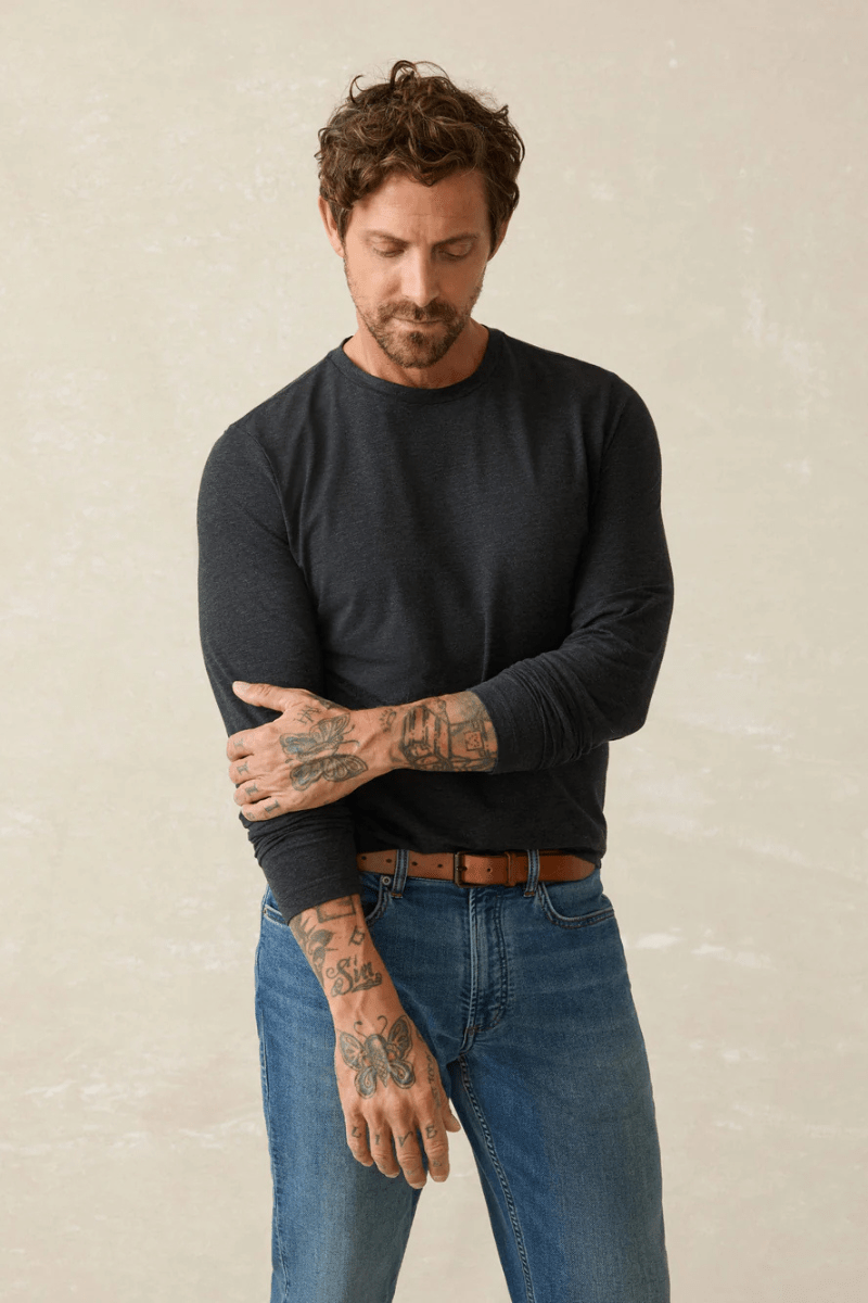 Long Sleeve Movement T Shirt - Faherty Brand - Archery Close