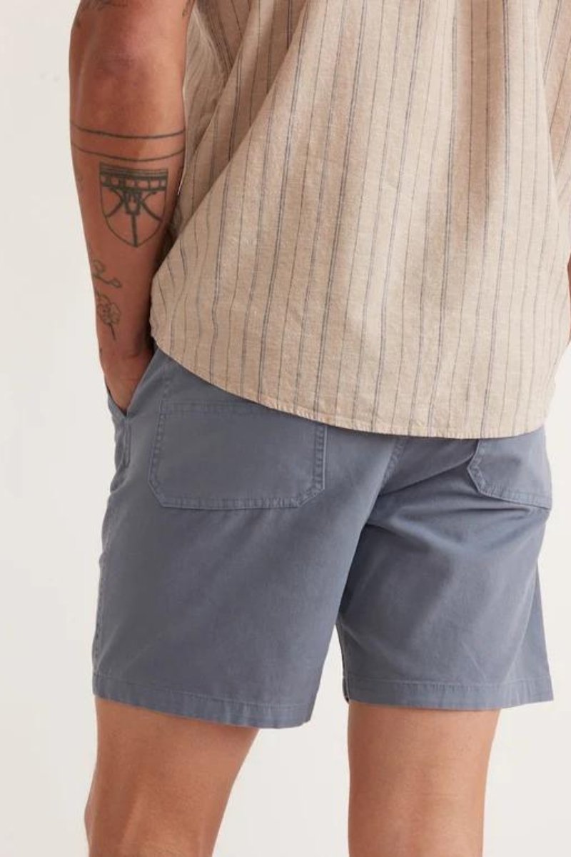 Marine Layer 7" Saturday Canvas Short in Vintage Indigo - Archery Close Men's