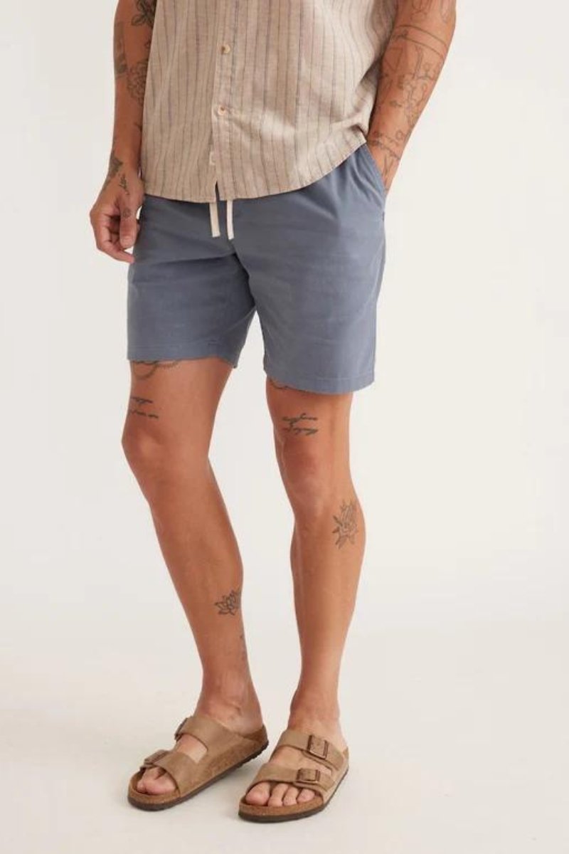 Marine Layer 7" Saturday Canvas Short in Vintage Indigo - Archery Close Men's