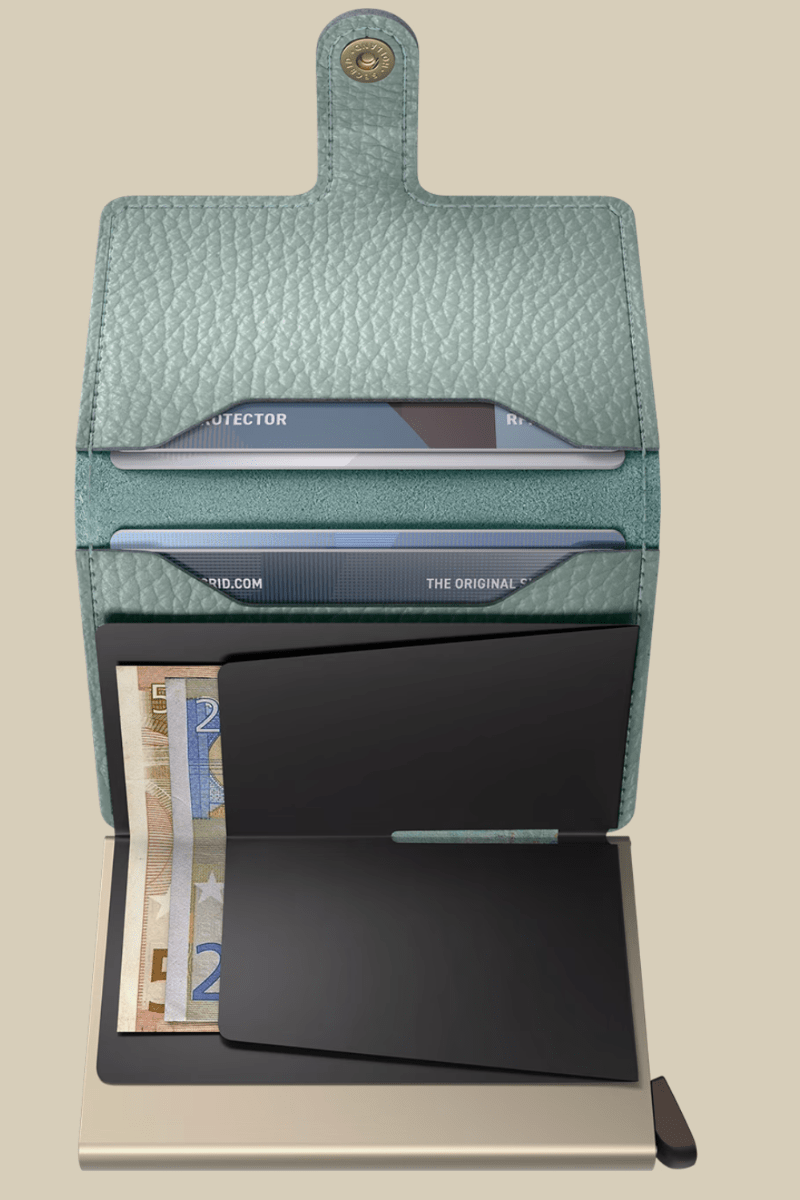 Miniwallet in Pebble Sea Green - Secrid - Archery Close