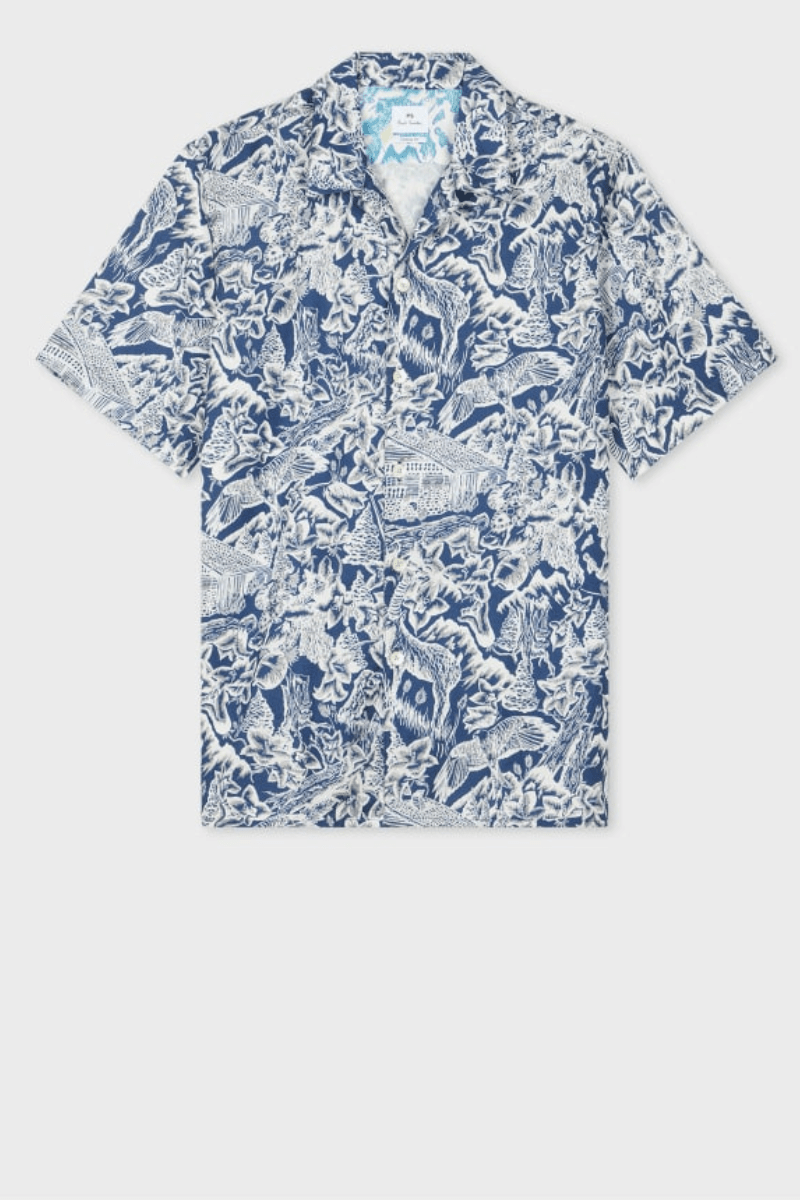 Navy and White Chalet Shirt - Paul Smith - Archery Close